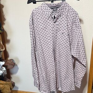 Ariat‎ Men's Casual Button Down Shirt - Black and White Geometric